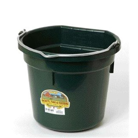 Miller Mfg Miller Mfg Co Inc Flat Back Plastic Bucket- Green 20 Quart - P20FBGREEN 464305